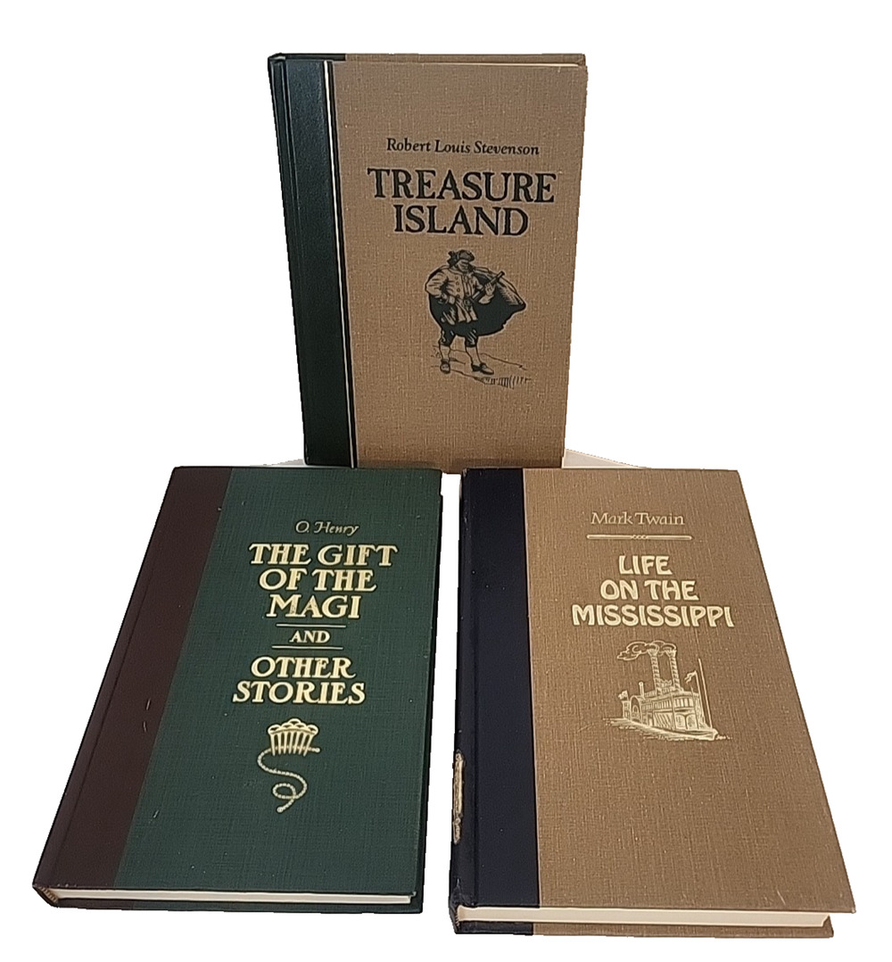 3 Books Treasure Island, The Gift of the Magi, Life on the MS Reader's Digest